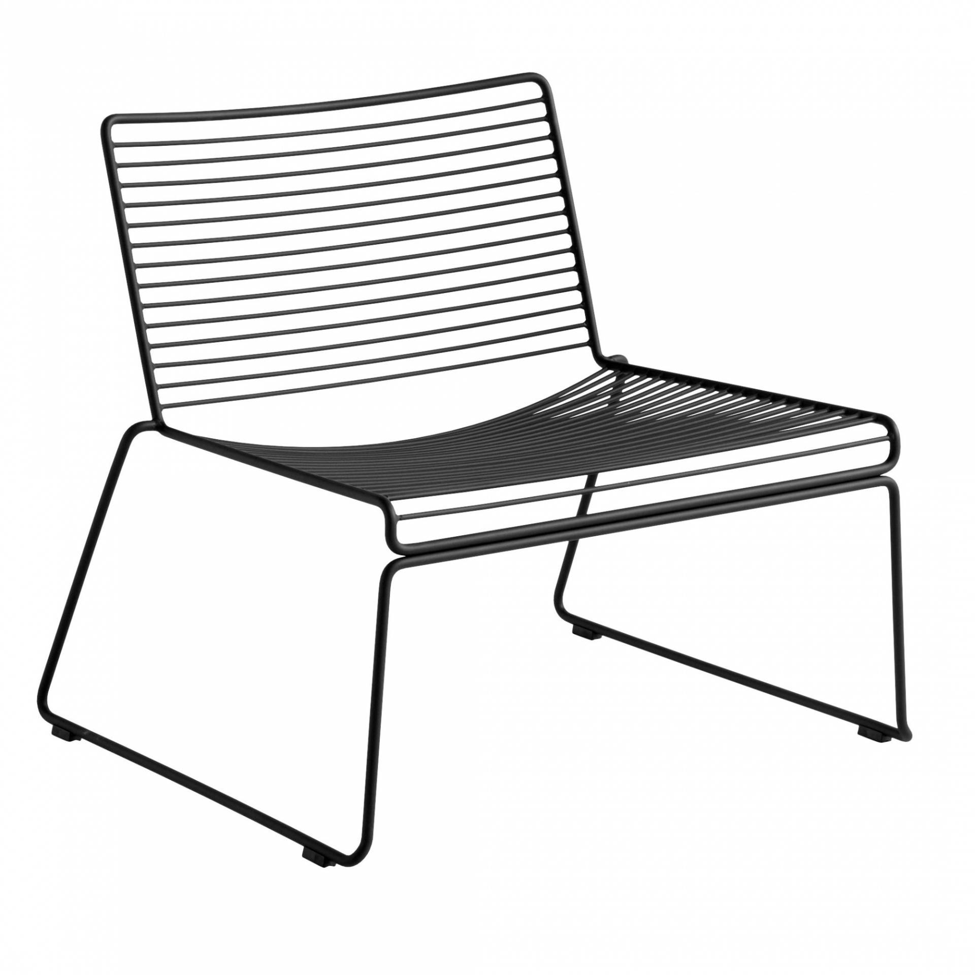 HAY - Hee Lounge Stuhl - schwarz/pulverbeschichtet/BxHxT 72x67x67cm/für Innen- und Außenbereich geeignet von HAY