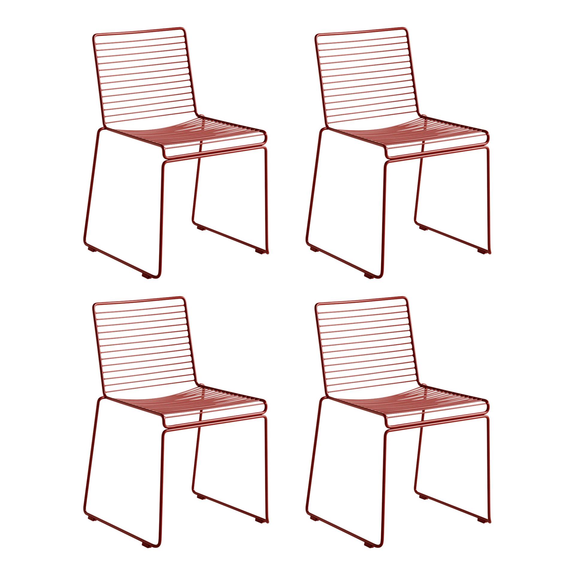 HAY - Hee Stuhl - rost/pulverbeschichtet/BxHxT 47,5x79x50cm/für Innen- und Außerbereich geeignet von HAY