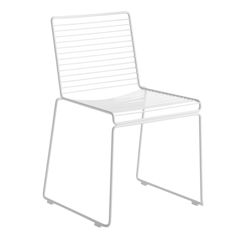 HAY - Hee Stuhl - weiß/pulverbeschichtet/BxHxT 47,5x79x50cm/für Innen- und Außerbereich geeignet von HAY
