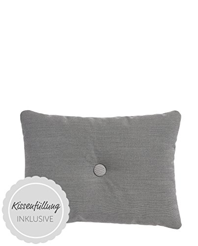 HAY Kissen inklusive Füllung Dot Steelcut Trio aus Baumwolle und Nylon in der Farbe Dunkelgrau, Maße: 60cm x 45cm, 511092, 1 Stück (1er Pack) von HAY