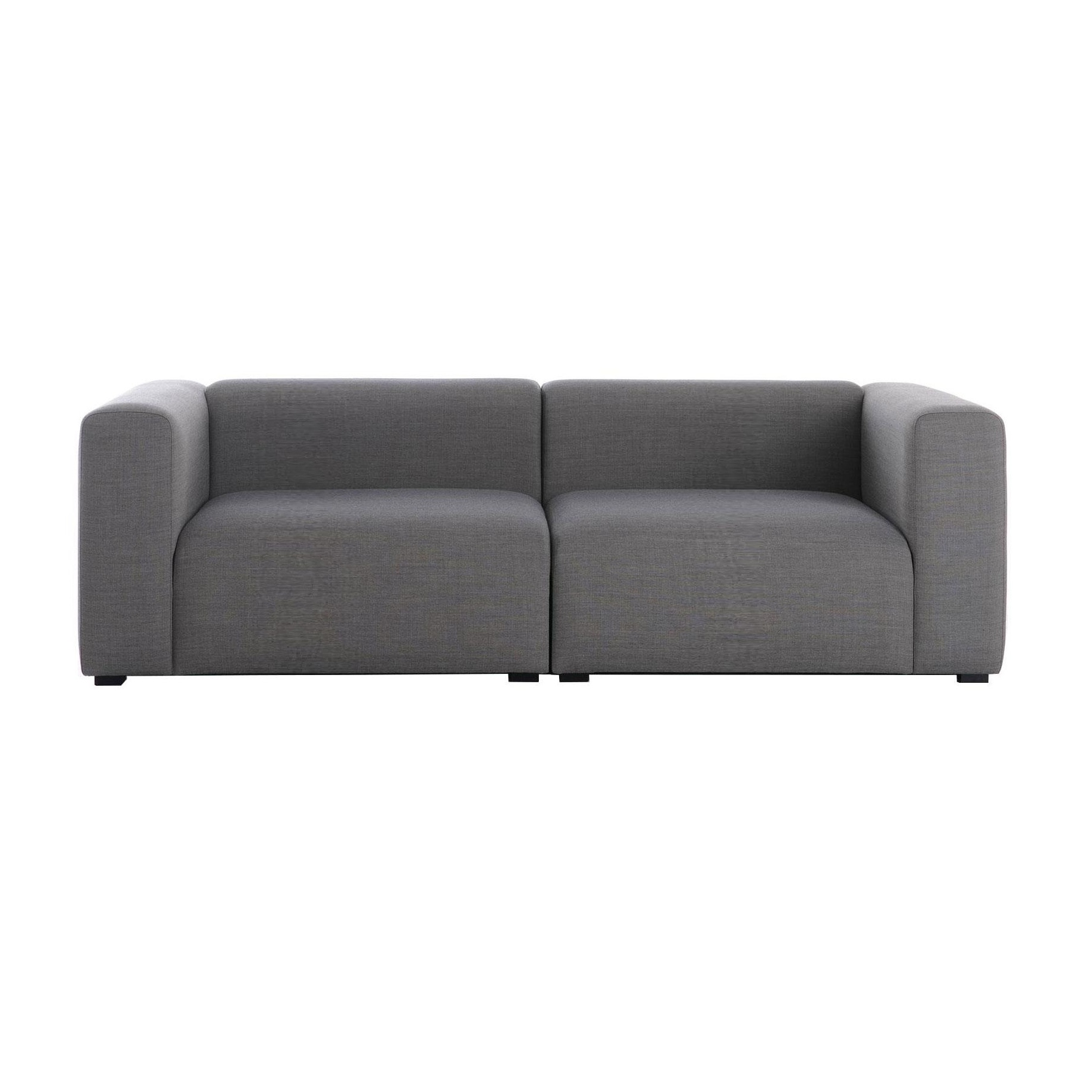 HAY - Mags 2,5-Sitzer Sofa 228x95,5x67cm - grau/Stoff Remix 133/BxHxT 228x67x95,5cm/Füße Kiefernholz schwarz gebeizt von HAY