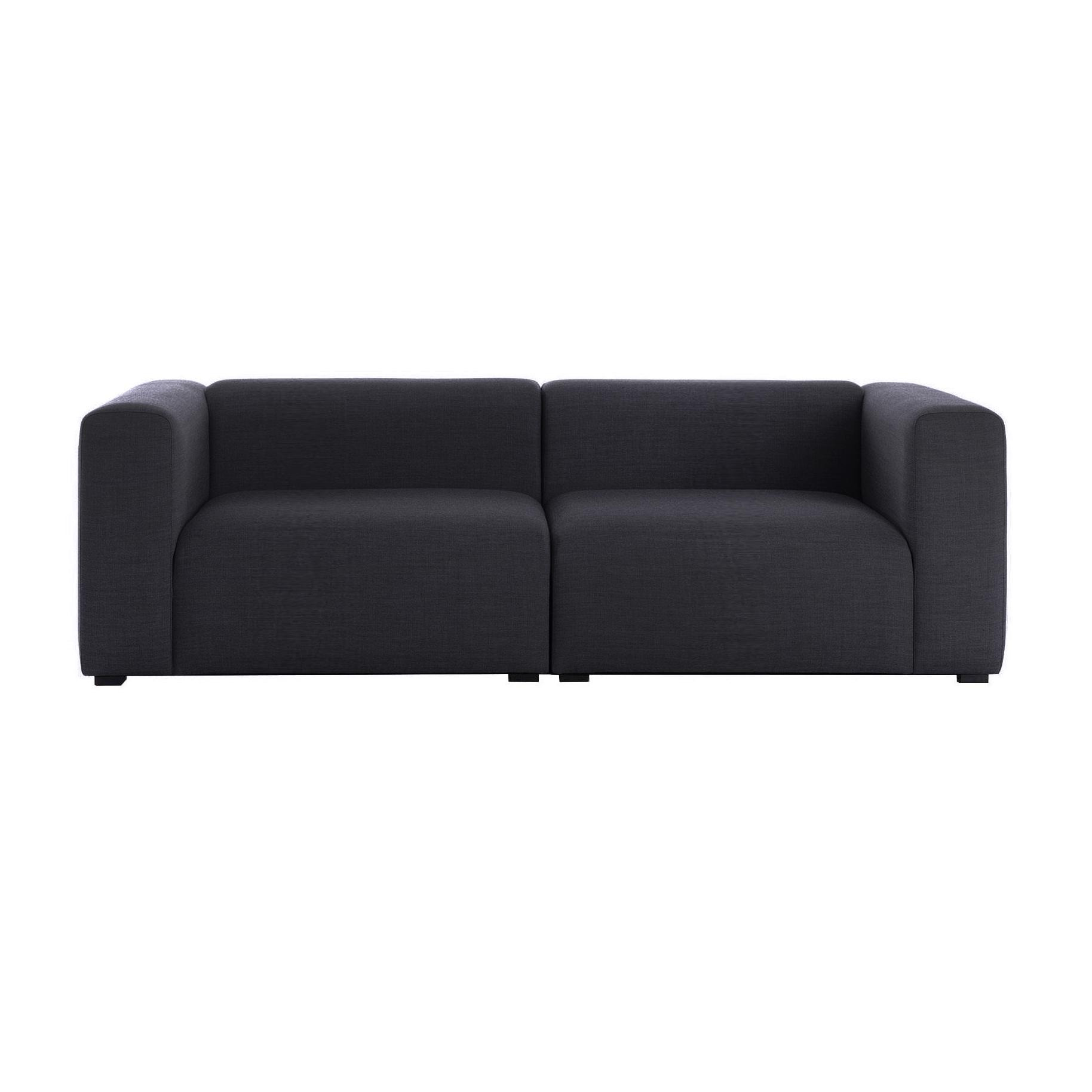 HAY - Mags 2,5-Sitzer Sofa 228x95,5x67cm - schwarz/Stoff Divina 191/BxHxT 228x67x95,5cm/Füße Kiefernholz schwarz gebeizt von HAY