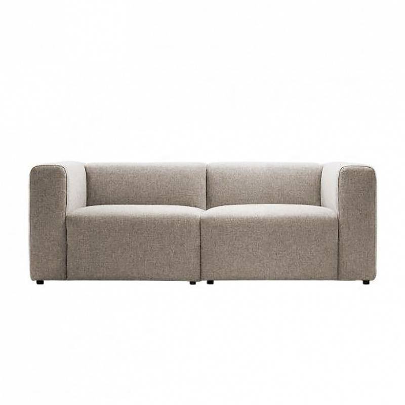 HAY - Mags 2-Sitzer Sofa 194x95,5x67cm - beige/Stoff Remix 233/BxHxT 194x67x95,5cm/Füße Kiefernholz schwarz gebeizt von HAY