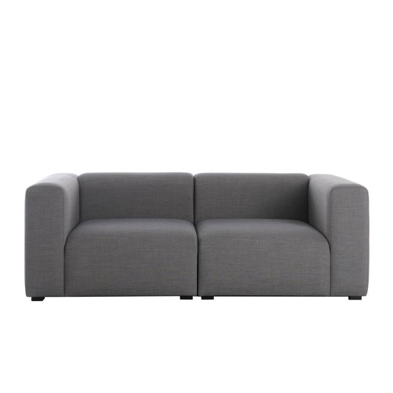 HAY - Mags 2-Sitzer Sofa 194x95,5x67cm - grau/Stoff Remix 133/BxHxT 194x67x95,5cm/Füße Kiefernholz schwarz gebeizt von HAY