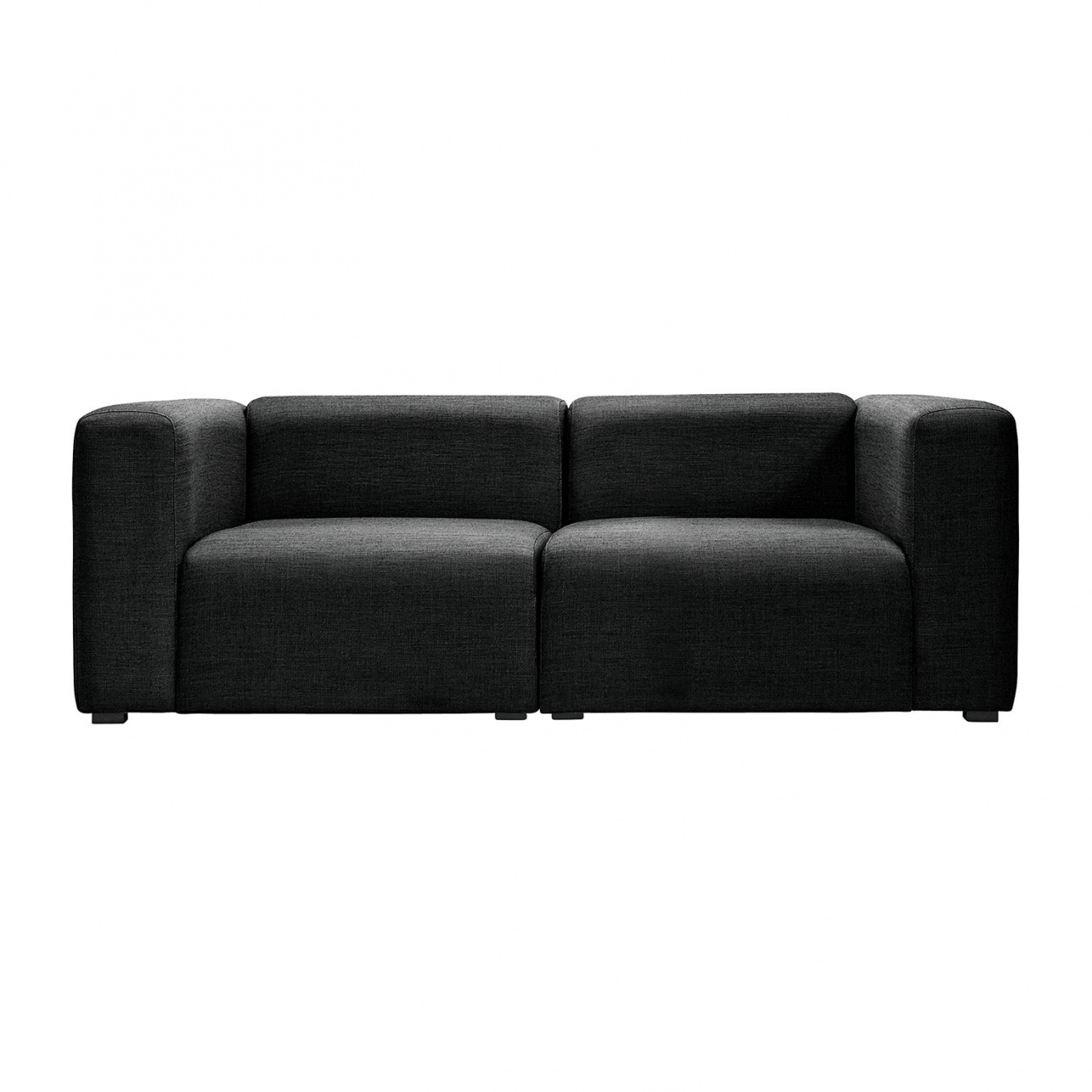 HAY - Mags 2-Sitzer Sofa 194x95,5x67cm - schwarz/Stoff Surface by Hay 990/BxHxT 194x67x95,5cm/Füße Kiefernholz schwarz gebeizt von HAY