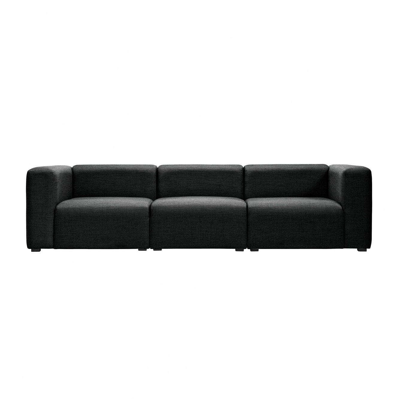 HAY - Mags 3-Sitzer Sofa 268,5x95,5x67cm - schwarz/Stoff Surface by Hay 990/BxHxT 268,5x67x95,5cm/Füße Kiefernholz schwarz gebeizt von HAY