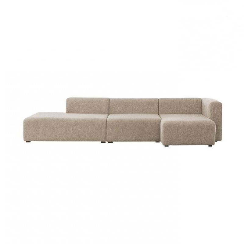 HAY - Mags 3-Sitzer Sofa 304x127,5cm - beige/Stoff Remix 233/Füße Kiefernholz schwarz gebeizt/BxHxT 304x67x127,5cm von HAY