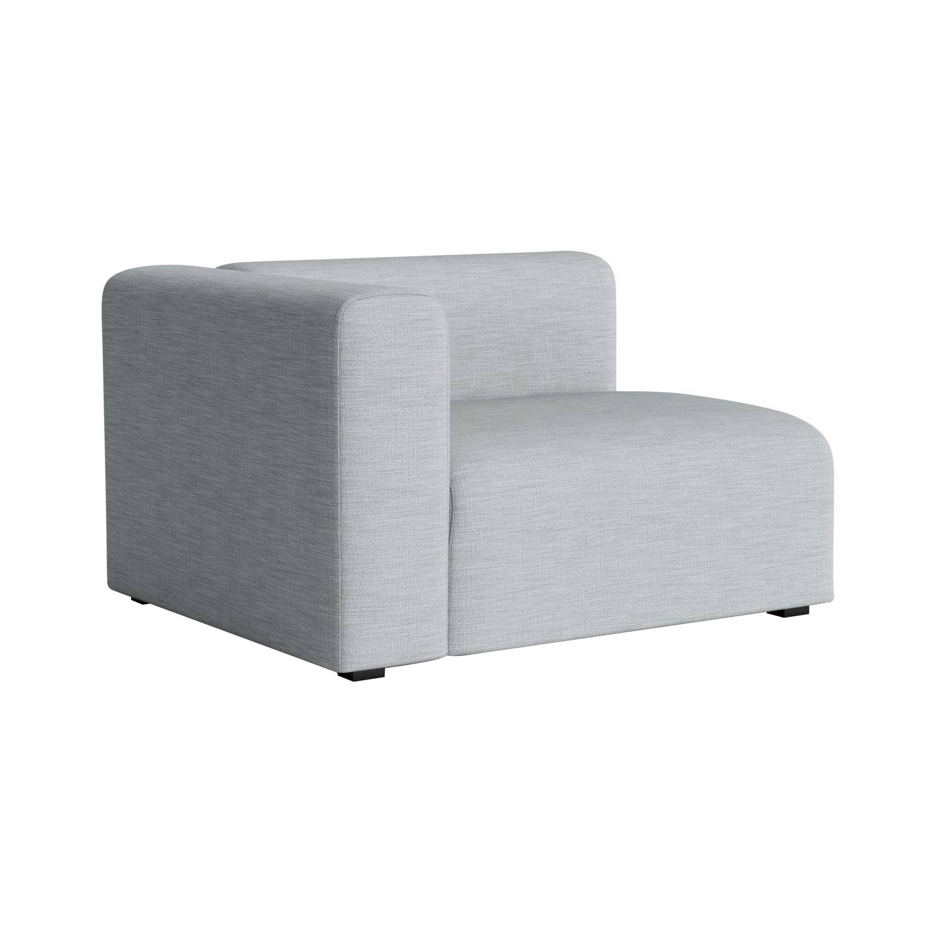 HAY - Mags Sofa-Modul Links breit 114x95,5cm - hellgrau/Kvadrat Remix 123 (90% Schurwolle, 10% Nylon)/BxHxT 114x67x95,5cm/mit Filzgleitern von HAY