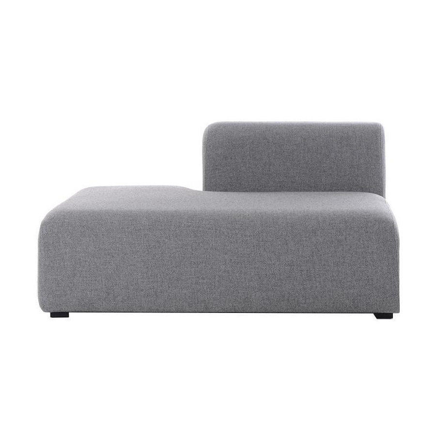 HAY - Mags Sofa-Modul Lounge Links 132,5x95,5cm - hellgrau/Stoff Hallingdal 130/Füße Kiefernholz schwarz gebeizt/mit Filzgleitern von HAY