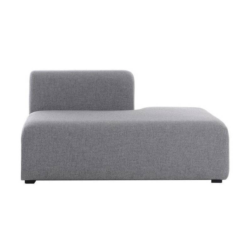 HAY - Mags Sofa-Modul Lounge Rechts 132,5x95,5cm - grau/Stoff Hallingdal 130/Füße Kiefernholz schwarz gebeizt/mit Filzgleitern von HAY