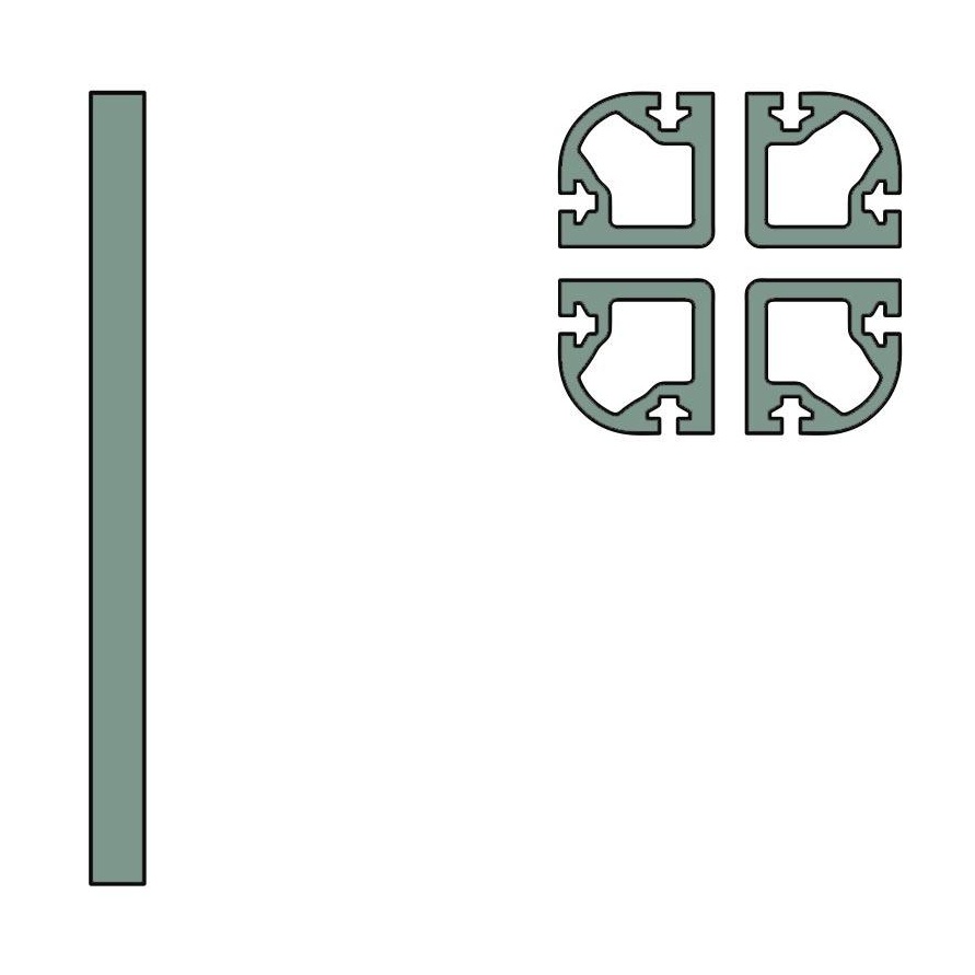 HAY - New Order Profil-Set 4tlg. - army dunkelgrün/Länge: 33 cm von HAY