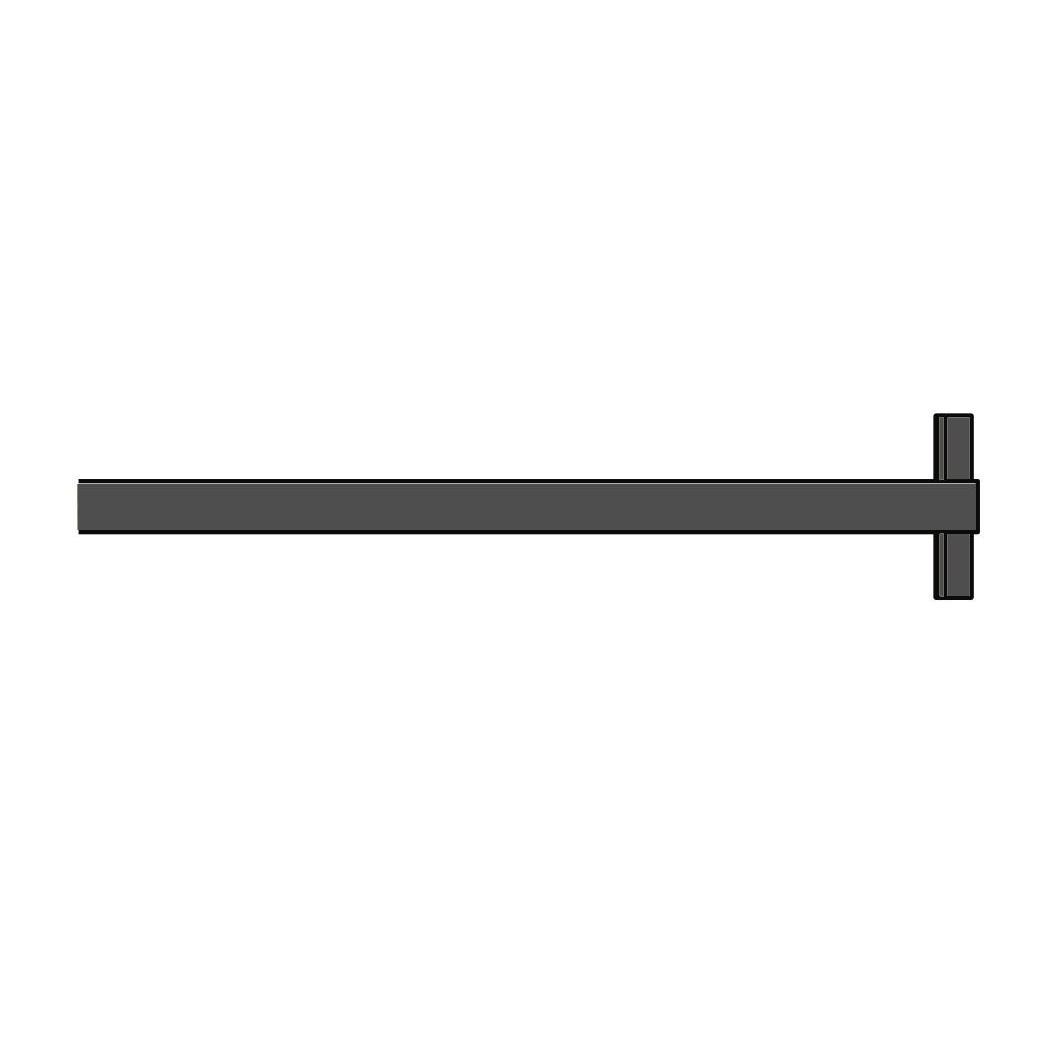 HAY - New Order Shelf Mittelstück - charcoal dunkelgrau/100x34x2.3cm von HAY