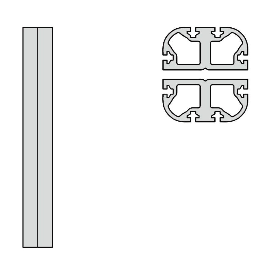HAY - New Order Verbindungsprofil-Set 2tlg. - hellgrau/Länge: 33 cm von HAY
