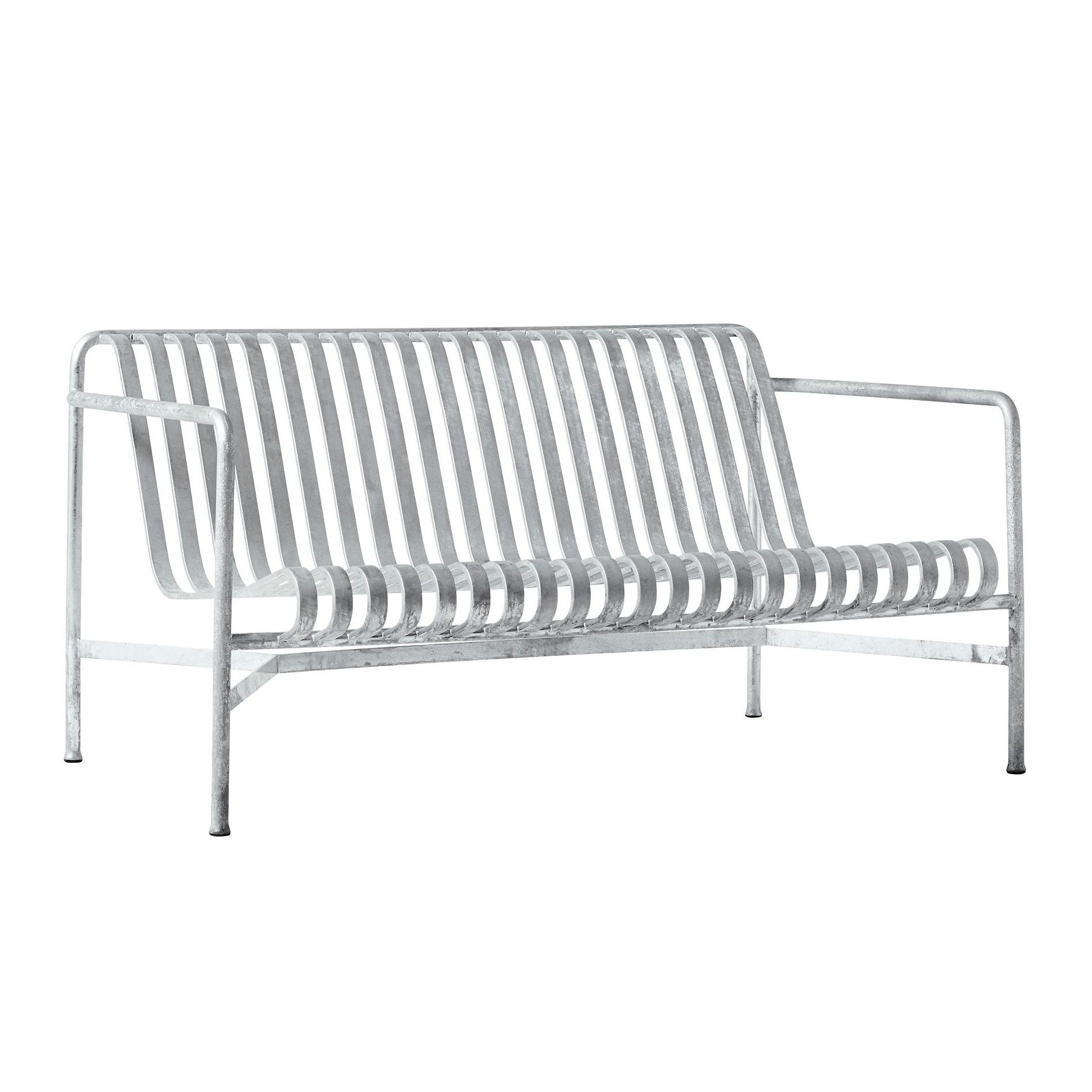 HAY - Palissade Outdoor Lounge Sofa Feuerverzinkt - stahl/feuerverzinkt/BxHxT 139x70x88cm von HAY