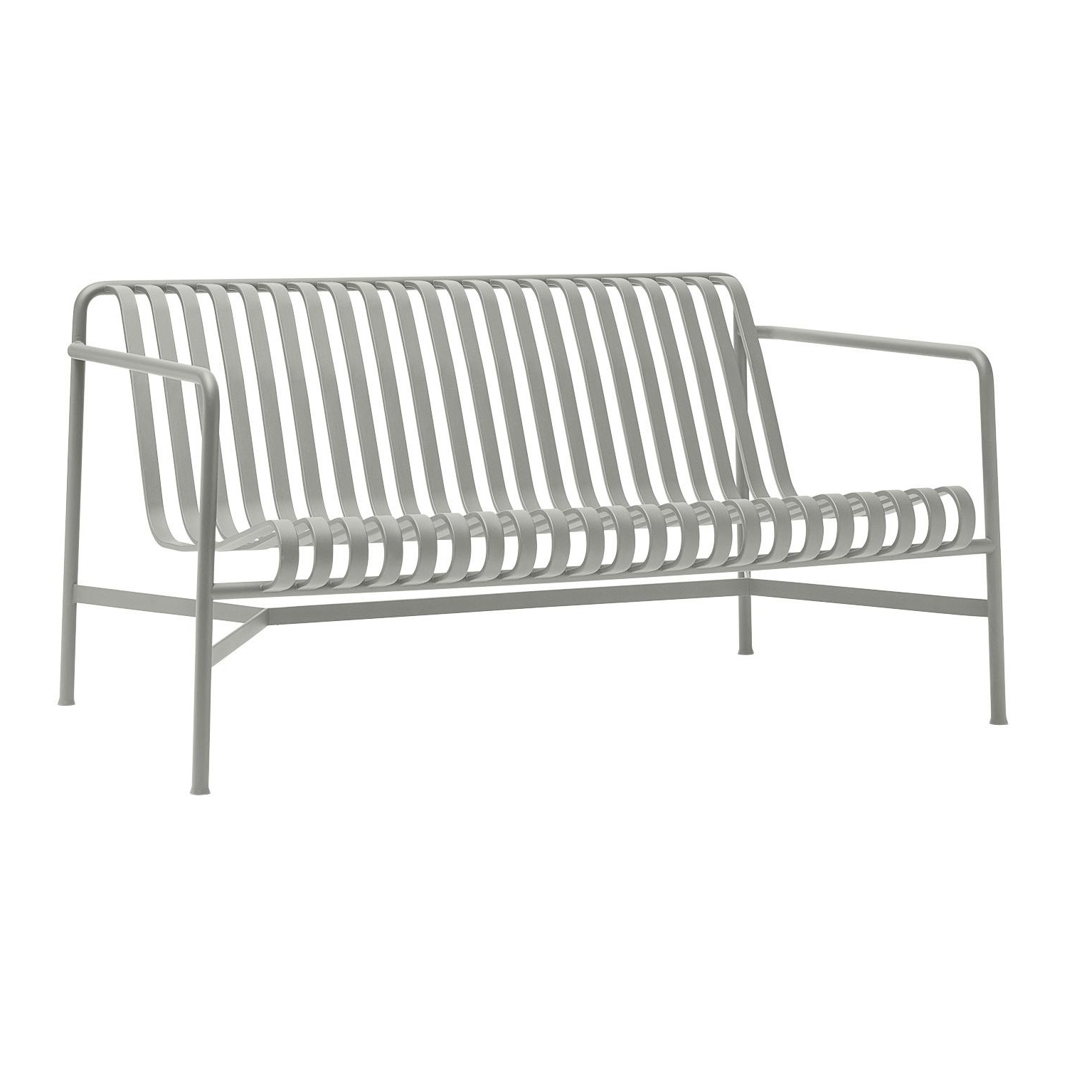 HAY - Palissade Outdoor Lounge Sofa - himmelgrau/pulverbeschichtet/BxHxT 139x70x88cm von HAY