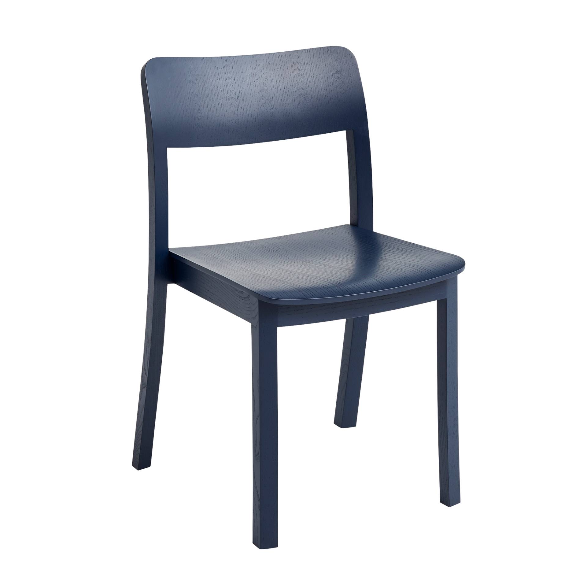 HAY - Pastis Stuhl - stahlblau/esche wasserbasiert lackiert/BxHxT 48,5x80x50cm/mit Kunststoffgleitern von HAY