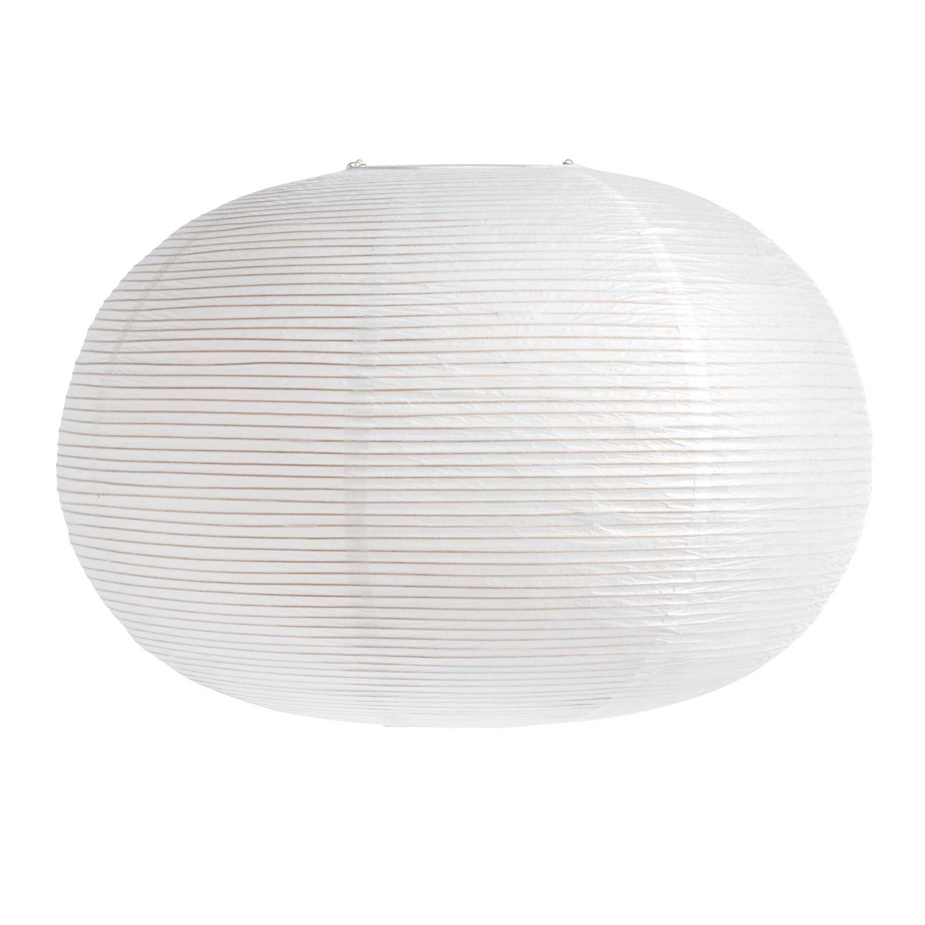 HAY - Paper Shade Lampenschirm Ellipse - klassisches weiß/Papier/Eisenstruktur/H 48cm / Ø 70cm/ohne Aufhängung von HAY