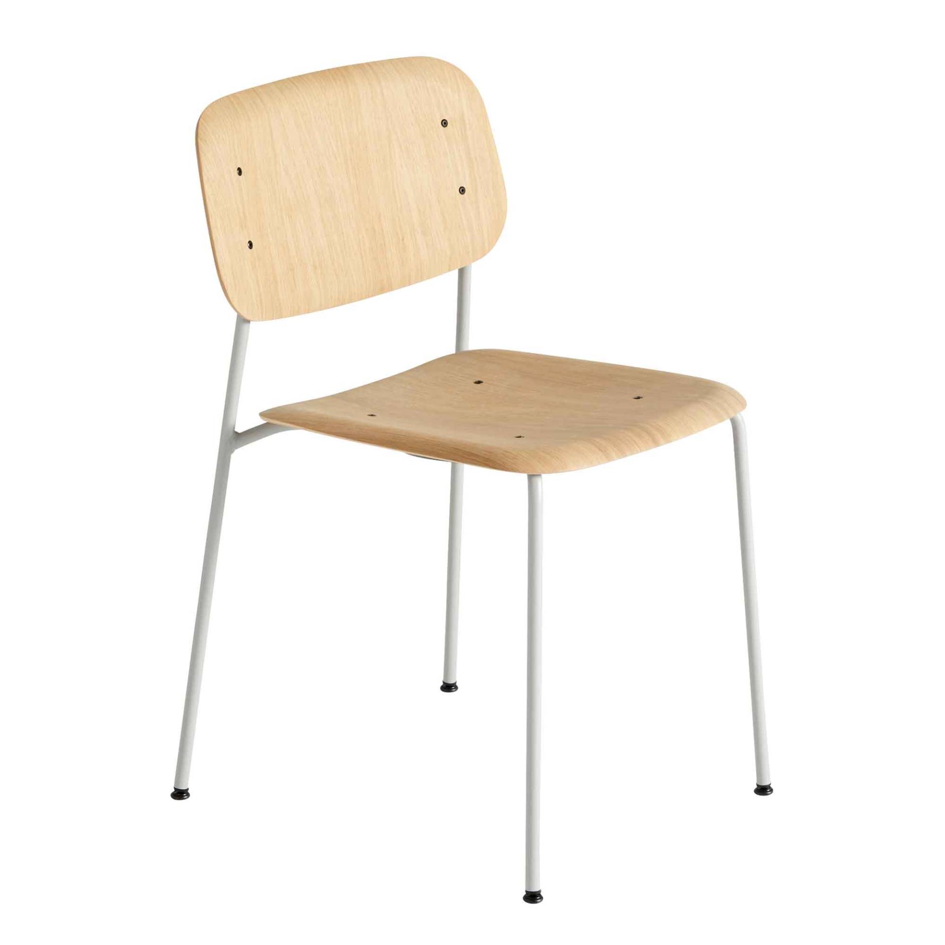 HAY - Soft Edge 40 Stuhl - eiche/lackiert wasserbasiert/Gestell Stahl pulverbeschichtet grau/BxHxT 50x79x52,5cm von HAY