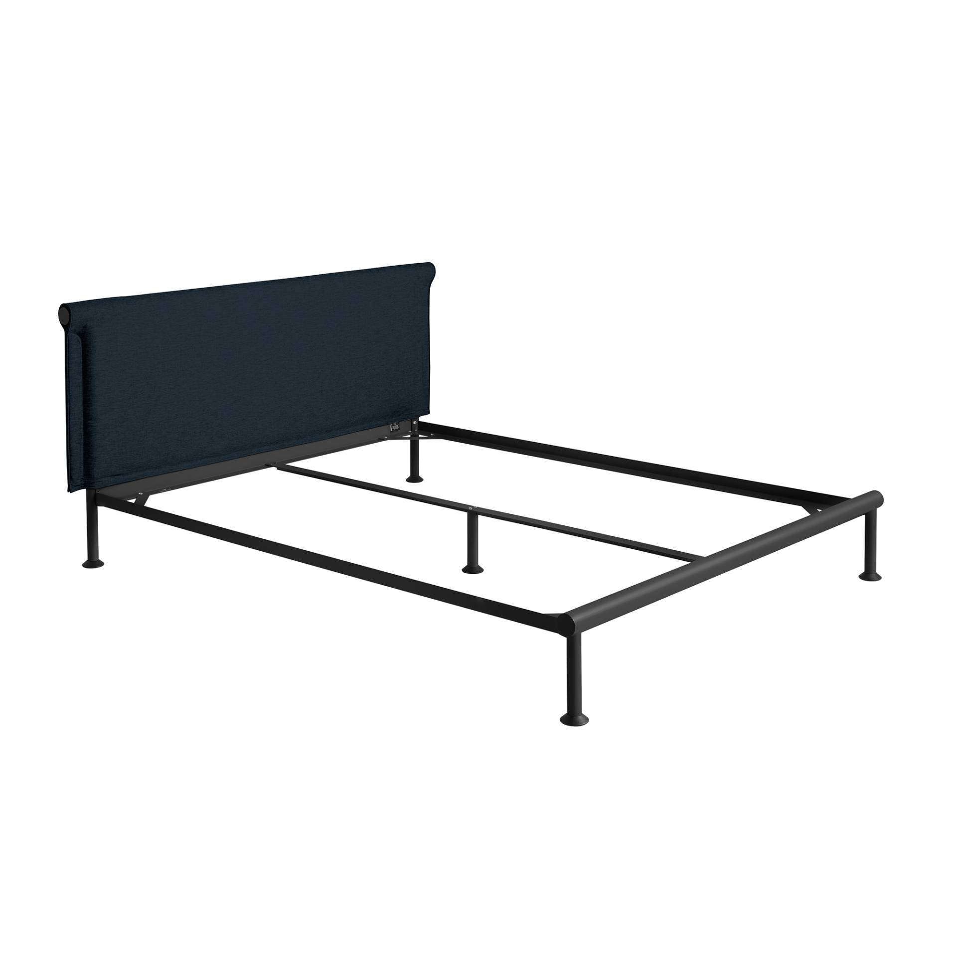 HAY - Tamoto Bett 160x200cm - anthrazit/ Stoff Metaphor 008/pulverbeschichtet/LxBxH 214x183x91,5cm/ohne Matratze/ohne Lattenrost von HAY