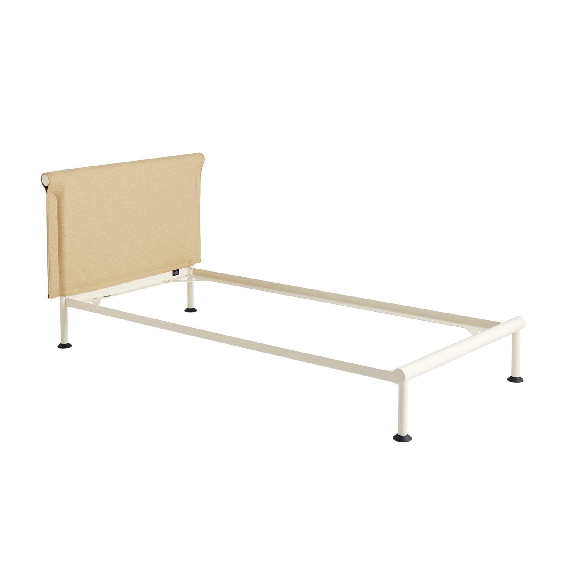 HAY - Tamoto Bett 90x200cm - bone/ Stoff Metaphor 030/pulverbeschichtet/LxBxH 214x113x91,5cm/ohne Matratze/ohne Lattenrost von HAY