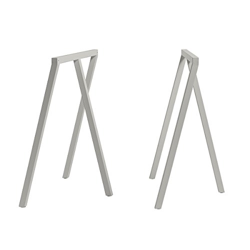 HAY Tischböcke, Stahl, grau, Höhe: 72 cm, Tiefe: 37 cm, Länge: 64,5 cm von HAY