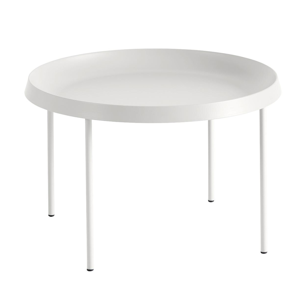 HAY - Tulou Couchtisch/Beistelltisch Ø 55cm - off-white/pulverbeschichtet/H 35cm / Ø 55cm von HAY