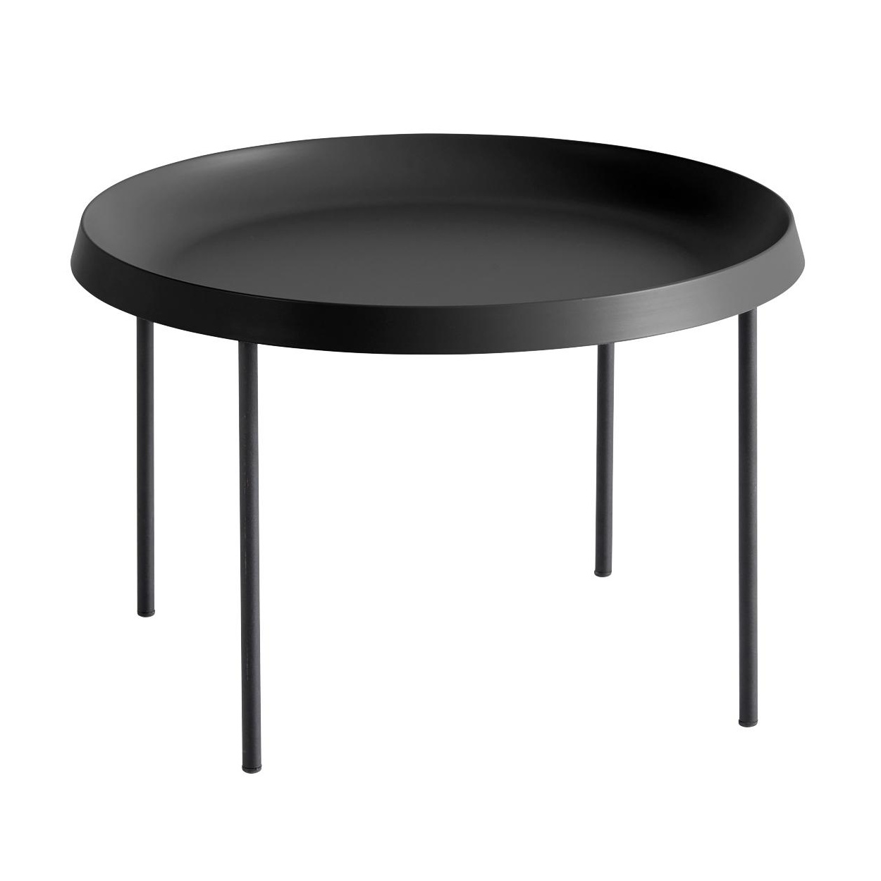 HAY - Tulou Couchtisch/Beistelltisch Ø 55cm - schwarz/pulverbeschichtet/H 35cm / Ø 55cm von HAY