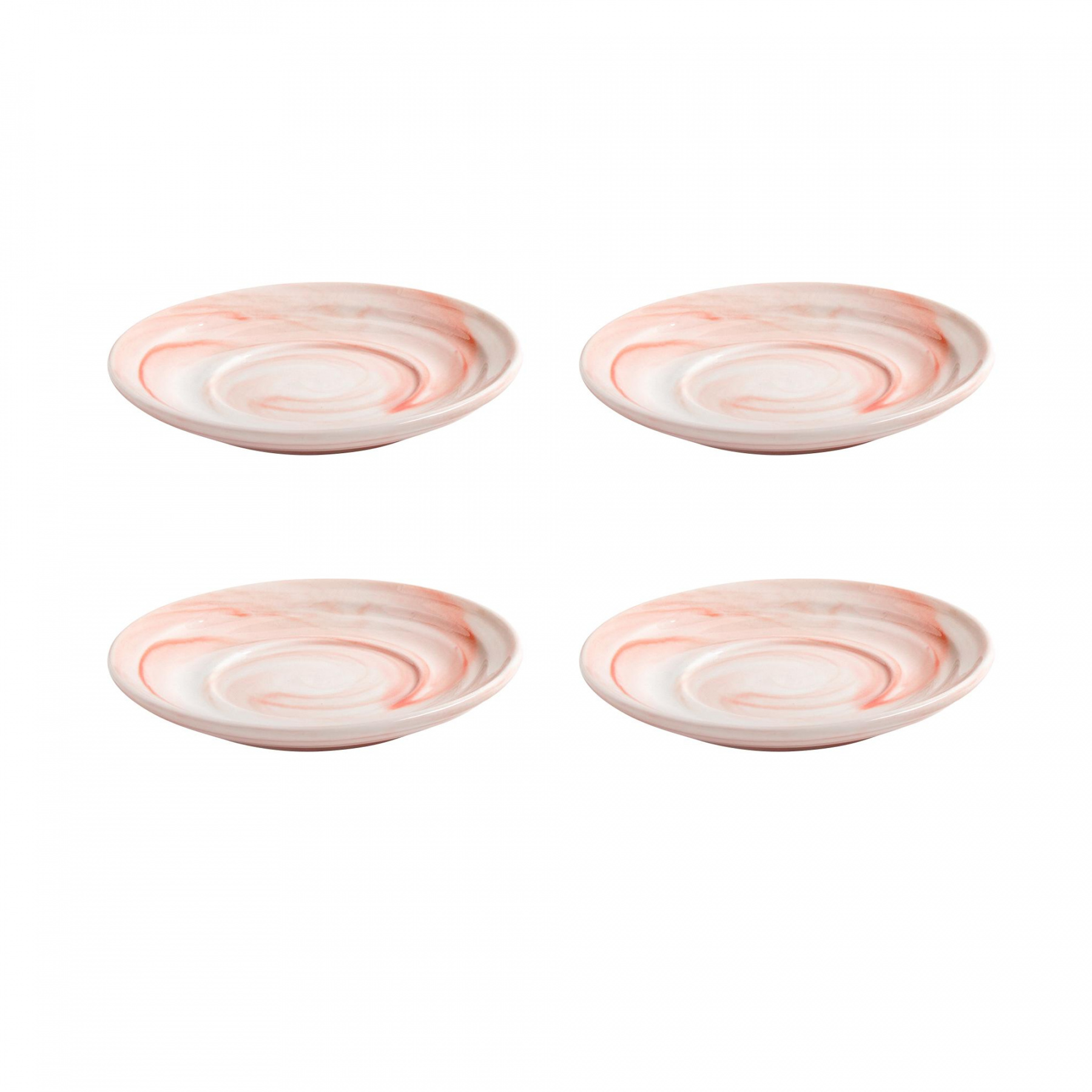 HAY - Twist Untertasse 4er Set S - pink/Ø 10,5cm von HAY