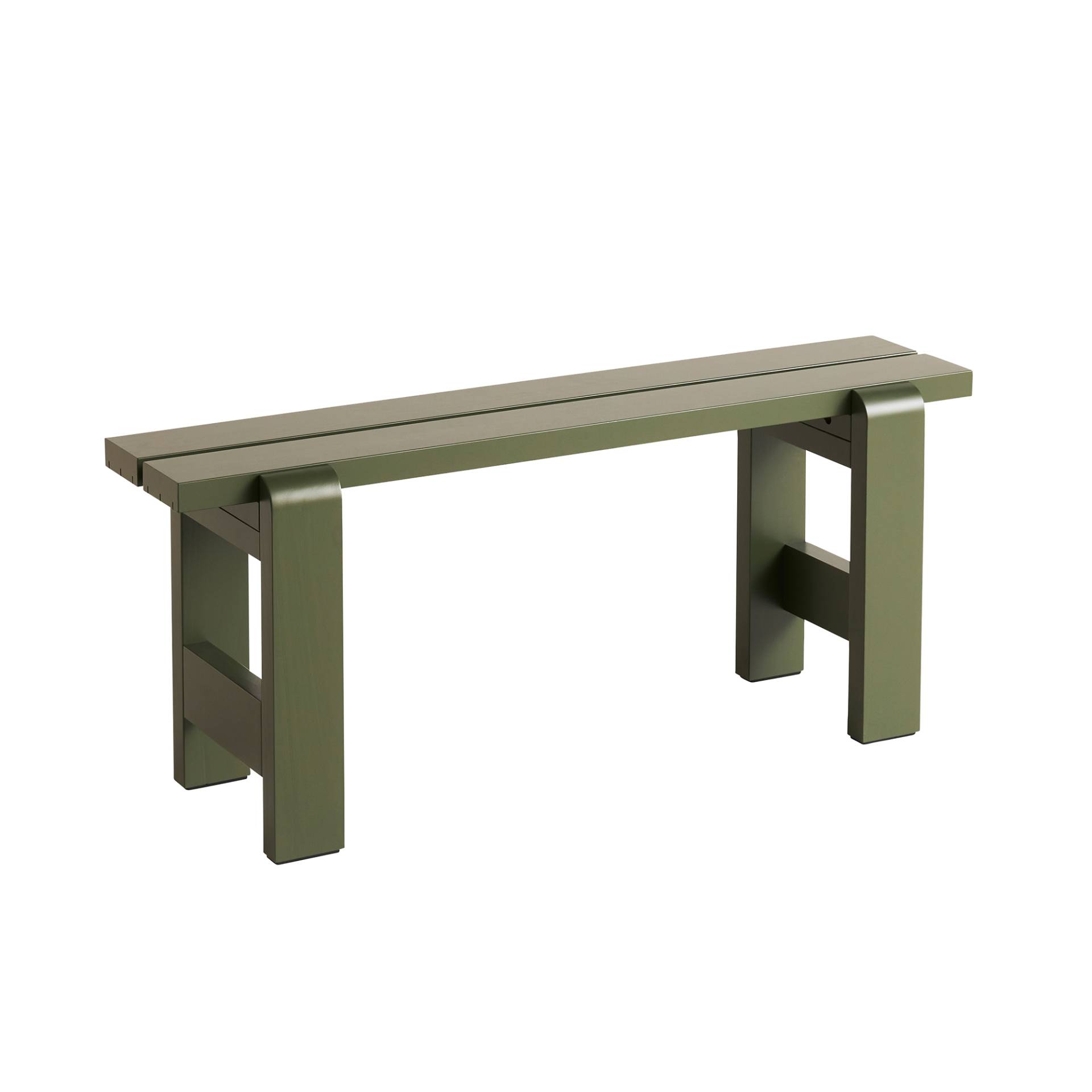 HAY - Weekday Gartenbank 111cm - olive/lackiert wasserbasiert/BxHxT 111x45x23cm von HAY