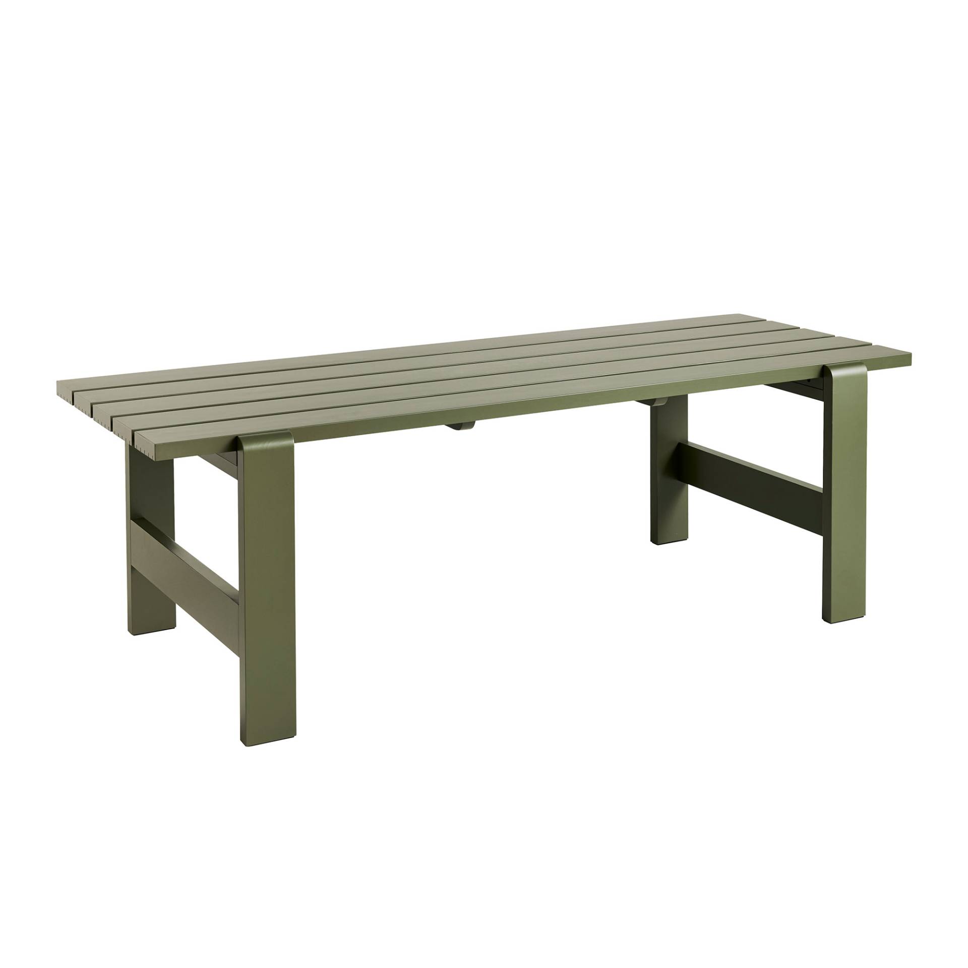 HAY - Weekday Gartentisch 230cm - olive/ lackiert wasserbasiert/BxHxT 230x74x83cm von HAY