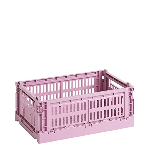 Hay Colour Crate Transportbox S aus recyceltem Polypropylen in der Farbe Dusty Rose, Maße: 26,5cm x 17cm x 10,5cm, 541442 von HAY
