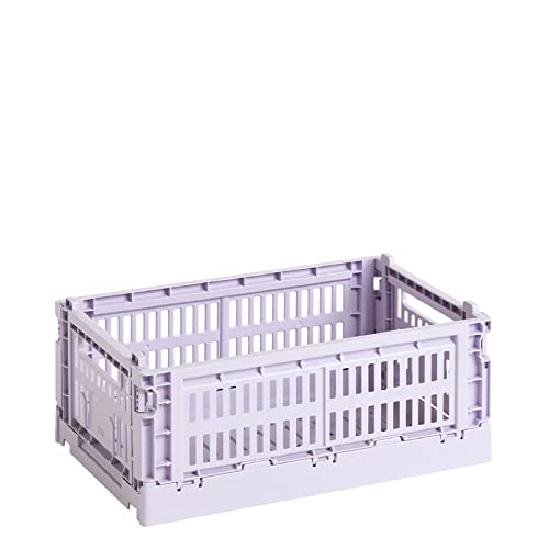 Hay Colour Crate Transportbox S aus recyceltem Polypropylen in der Farbe Lavender, Maße: 26,5cm x 17cm x 10,5cm, 541446 von HAY