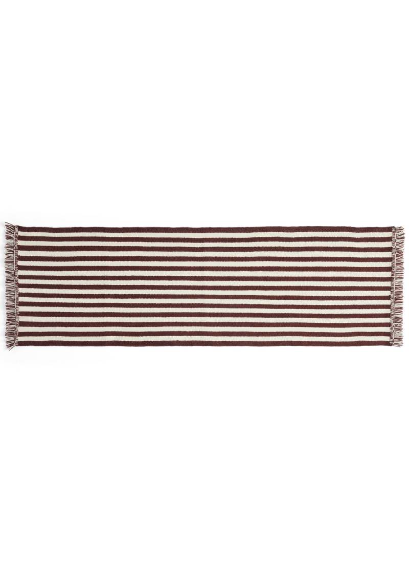 Hay   Stripes And Stripes Wool Teppich 200 X 60 Cm Cream Läufer Dekoration B-Ware von HAY