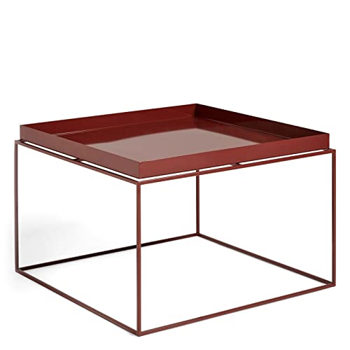 Hay Tray Table Large Beistelltisch, Stahl, Chocolate HIGH Gloss, 35cm von HAY