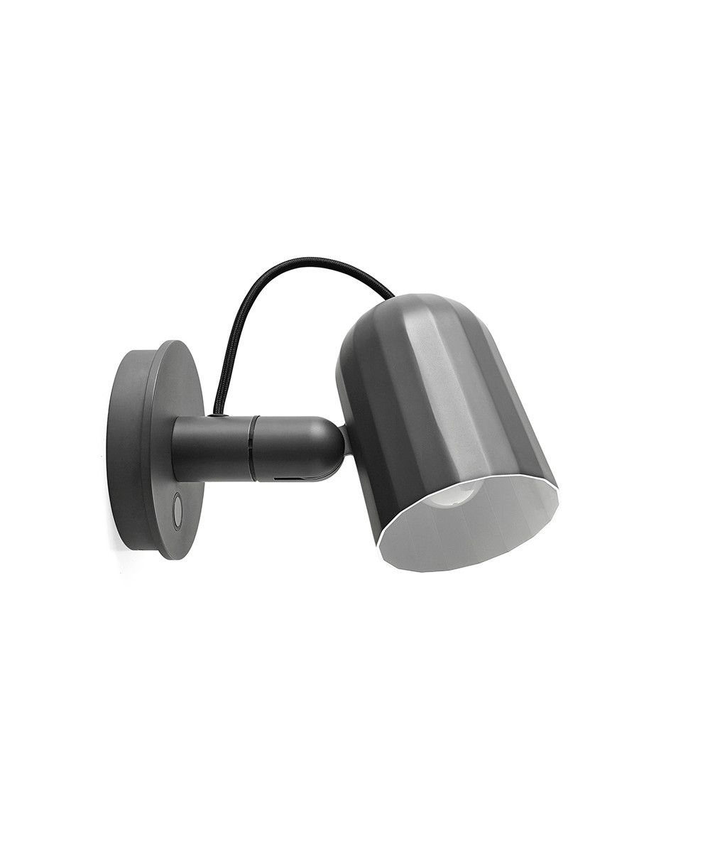 HAY - Noc Button Wandleuchte Dark grey von HAY