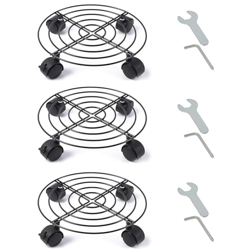 HAYAN Pflanztopf Runde Räder 7,6 x 30,5 cm Mover Trolley Caddy Garten Teller Metallständer Schwarz HAYAN Pflanztopf Runde Räder 7,6 x 30,5 cm Mover Trolley Caddy Garten Teller Metallständer Schwarz von HAYAN