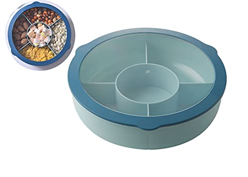 HAYAN Snack Schalen Dish süßigkeiten box mit Deckel 28,6 × 8 cm (Kristallblau) von HAYAN