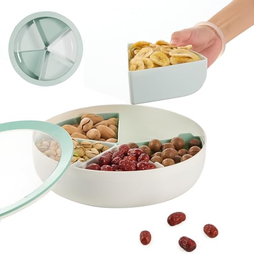 HAYAN Snack Schalen Dish süßigkeiten box mit Deckel 28,6 × 8 cm (Grün) von HAYAN