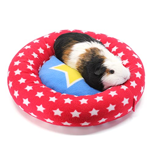 HAYPIGS Meerschweinchen Zubehoer und Spielzeug - Piggy Crash MAT aus Fleece im Zirkus-Look – Meerschweinchen Bett – Meerschweinchen Kuschelbett – Nest für Ratten – Kleintier Höhle von HAYPIGS