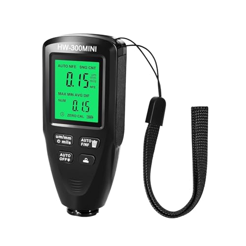 Autolack-Beschichtungstester Mini HW300 Autolackdickenmessrät Inspektionswerkzeu Tester Digitales Autolackmessrät Lackvisvisitsmeter zur Messung der Lackdicke(Black) von HAYUNCD