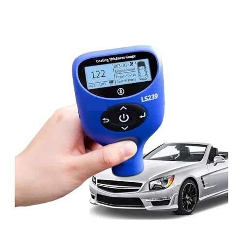 Autolack-Beschichtungstester Schichtdickenmessgerät LS239 5000μm Schichtdickenmessgerät Ladung Autolacktester Dreifarbige Anzeige zur Messung der Lackdicke von HAYUNCD