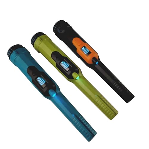 Faltbarer Metalldetektor, Vollständig wasserdichter tragbarer Pinpointing-Goldmetalldetektor-Taschenlampe IP68 Unterwasser-Super-Pinpointer-Sicherheitsdetektor,für Erwachsene(Green) von HAYUNCD