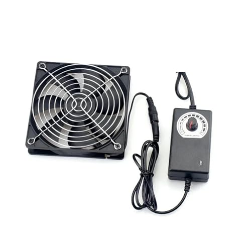 HAYUNCD Ventilator, 120mm 2700RPM Lüfterkühlung mit Controller Maschinenchassis Workstation Schrank Kühler Server, für die Küche(1 Fan) von HAYUNCD