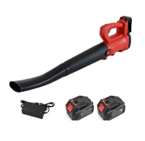 Turbo-Gebläse Akku-Laubbläser, Elektrischer Schneebläser, Leichter Schneebläser, Rasenbläser Mit Handstart For Den Außenbereich zur Reinigung von Auto/Tastatur/Zuhause(RED_2-TO-1 CHARGING) von HAYUNCD