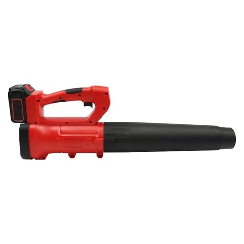 Turbo-Gebläse Akku-Laubbläser, Elektrischer Schneebläser, Leichter Schneebläser, Rasenbläser Mit Handstart For Den Außenbereich zur Reinigung von Auto/Tastatur/Zuhause(RED_BARE MACHINE) von HAYUNCD