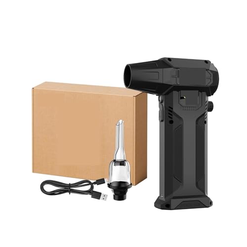 Turbo-Gebläse Mini-Turbo-Jet-Ventilator, Elektrischer Luftsammler, Bläse, Einstellbare Windschwindigkeit, Auto-Computer-Reinigung zur Reinigung von Auto/Tastatur/Zuhause(Black2) von HAYUNCD