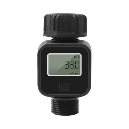 Wasserdurchflussrekorder, digitaler Wasserdurchflussmesser, 3/4-Zoll-Schlauchwasserzähler zur Messung des Wasserverbrauchs und des Durchflusses im Freien in Gärten,für die Bewässerung von Ackerland von HAYUNCD