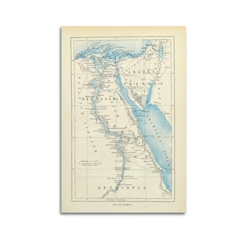 HAYZE Altes Ägypten Landkarte Poster Dekorative Leinwand Wand & Kunst Poster Malerei 60 x 90 cm HAYZE Altes Ägypten Landkarte Poster Dekorative Leinwand Wand & Kunst Poster Malerei 60 x 90 cm von HAYZE