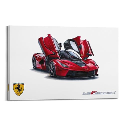 HAYZE Super Auto-Poster für Ferrari LaFerrari Rennwagen Sportwagen, dekorative Leinwand, Wand- und Kunstposter, Malerei, 40 x 60 cm HAYZE Super Auto-Poster für Ferrari LaFerrari Rennwagen Sportwagen, dekorative Leinwand, Wand- und Kunstposter, Malerei, 40 x 60 cm von HAYZE