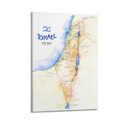 HAYZE Vintage Israel Landkarte Poster Dekorative Leinwand Wand & Kunst Poster Malerei 20 x 30 cm HAYZE Vintage Israel Landkarte Poster Dekorative Leinwand Wand & Kunst Poster Malerei 20 x 30 cm von HAYZE